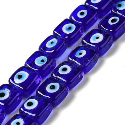 Handmade Evil Eye Lampwork Beads Strands LAMP-G154-03C-1
