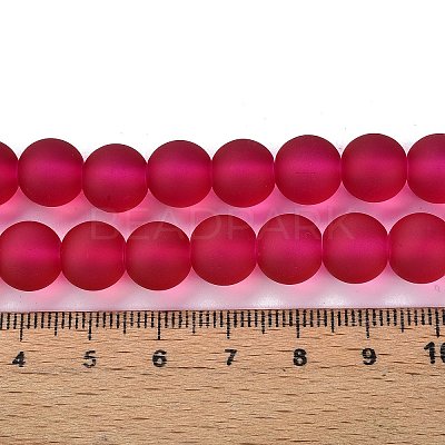 Baking Paint Transparent Glass Bead Strands X-GLAA-S031-10mm-39-1