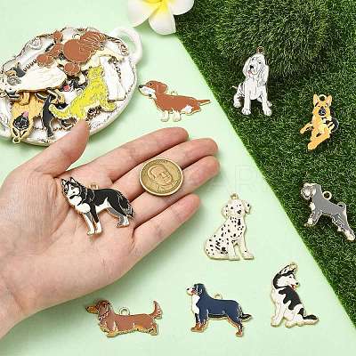 Alloy Enamel Pendants Sets ENAM-CJC0013-24-1