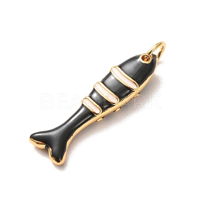 Brass with Enamel Pendants KK-CBA2F11-03G-06-1