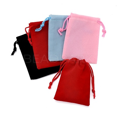 Velvet Cloth Drawstring Bags X-TP-C001-70X90mm-M-1