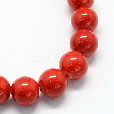 Natural Dyed Mashan Jade Gemstone Bead Strands G-R272-8mm-01-1
