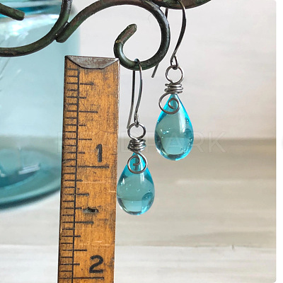 Resin & Alloy Dangle Earrings WG626EB-01-1