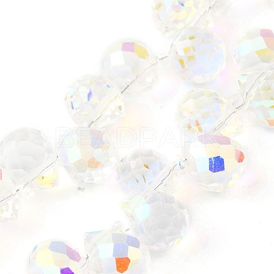 Electroplate Glass Beads Strands EGLA-D030-17T-1