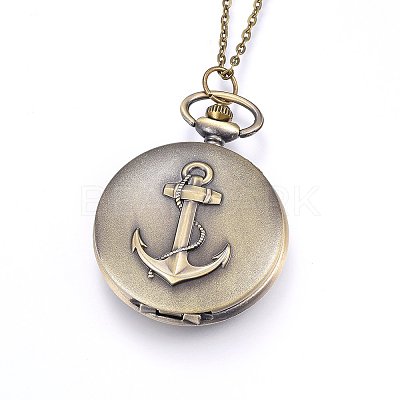 Alloy Pendant Necklace Quartz Pocket Watch WACH-F051-07AB-1