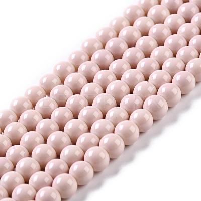 Painted Glass Bead Strands DGLA-S071-10mm-B12-1