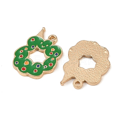 Christmas Alloy Enamel Pendants ENAM-I081-01KCG-03-1