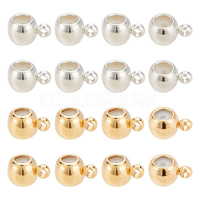 40Pcs 2 Colors Brass Tube Bails KK-AR0003-89-1