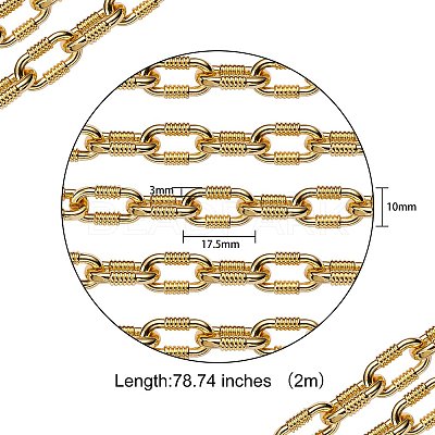 Brass Paperclip Chains LCHA-SZ0001-01G-RS-1