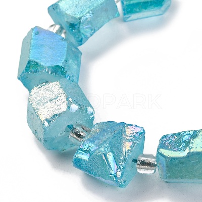 Electroplated Natural Quartz Beads Strands G-G767-02-20-1