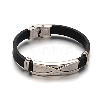 Trendy Silicone Bracelets BJEW-F195-31-1