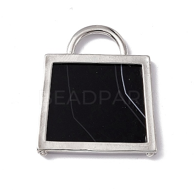 Natural Dyed & Heated Black Agate Pendants G-G977-04P-01-1