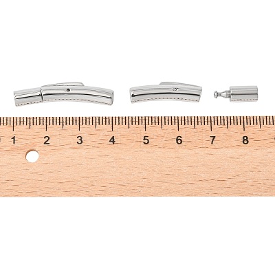 Tarnish Resistant 316 Surgical Stainless Steel Bayonet Clasps STAS-I013-3mm-1