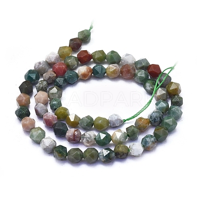 Natural Indian Agate Beads Strands G-L552O-07-6mm-1