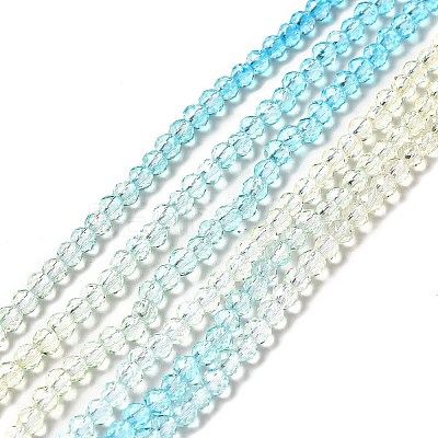 Transparent Gradient Color Glass Beads Strands X1-GLAA-H021-01B-23-1