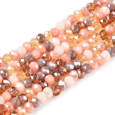 Electroplate Glass Beads Strands GLAA-T023-A16-05-1