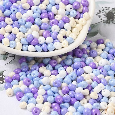 6/0 Opaque Baking Paint Glass Seed Beads SEED-M012-02A-29-1