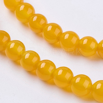 Natural Agate Beads Strands G-G583-6mm-04-1