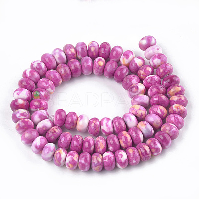 Synthetic Ocean White Jade Beads Strands TURQ-T002-01D-1