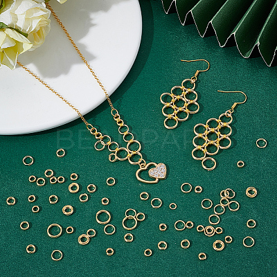 100Pcs 4 Colors Brass Split Rings KK-PH0013-19-1