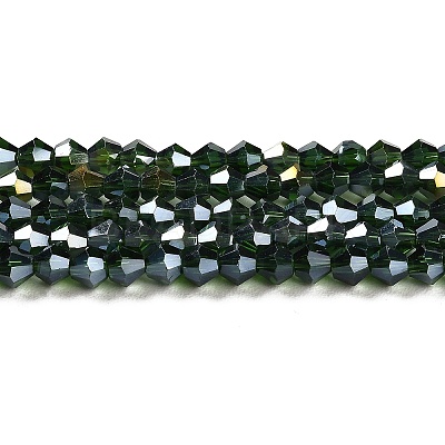 Transparent Electroplate Glass Beads Strands EGLA-A039-T4mm-B25-1