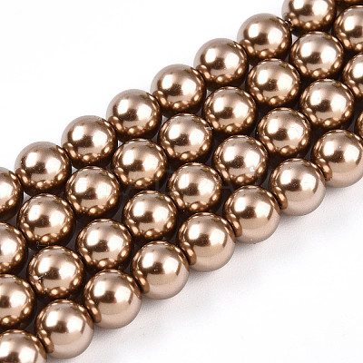 Baking Paint Pearlized Glass Pearl Bead Strands HY-N002-6mm-A06-1