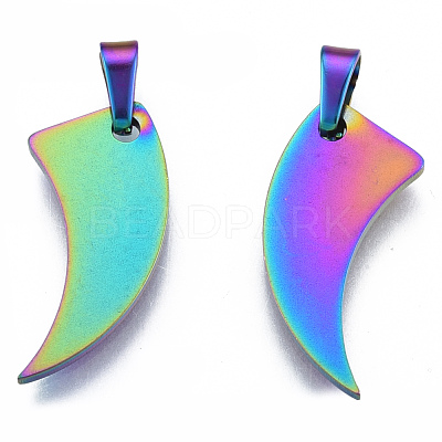 Ion Plating(IP) 201 Stainless Steel Pendants STAS-N098-199M-1