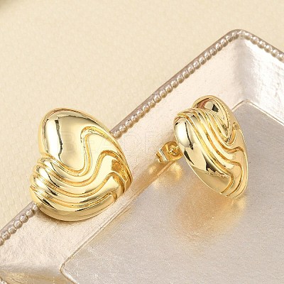 Brass Stud Earrings for Women KK-CBAD851-31G-1