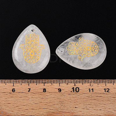 Natural Quartz Crystal Pendants G-N345-05F-1