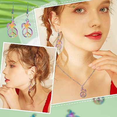 20Pcs Rainbow Color Alloy Pendants FIND-FH0003-56-1