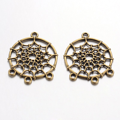 Tibetan Style Alloy Chandelier Components Links X-TIBE-A30127-AB-NR-1