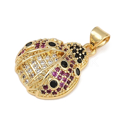 Brass Micro Pave Cubic Zirconia Pendants KK-A260-07A-G-1