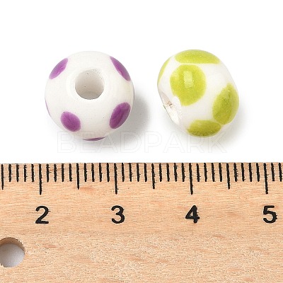 Handmade Porcelain European Beads PORC-C009-01-1