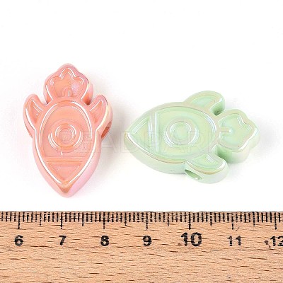 UV Plating Opaque Acrylic Beads OACR-T028-58-1