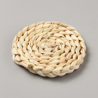 Handmade Corn Straw Woven Placemats AJEW-TAC0035-16-1