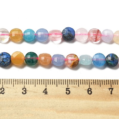 Natural & Synthetic Mixed Gemstone Beads Strands G-C179-A6mm-13-1