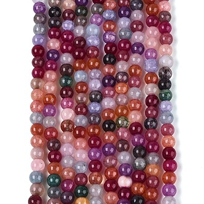Ombre Effect Dyed Crackle Glass Beads Strands GLAA-Q106-01A-B29-1