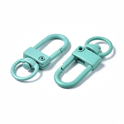 Spray Painted Eco-Friendly Alloy Swivel Snap Hooks Clasps LS-PALLOY-T080-02D-NR-1
