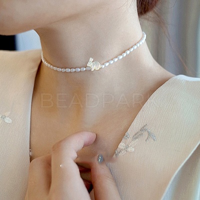 6Pcs 2 Styles Natural White Shell Beads BSHE-CJ0001-05-1