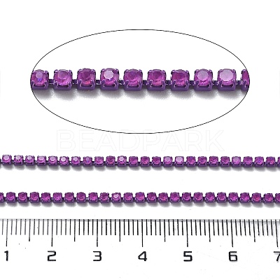 Iron Rhinestone Glass Cup Chain CH-U001-01Y-1
