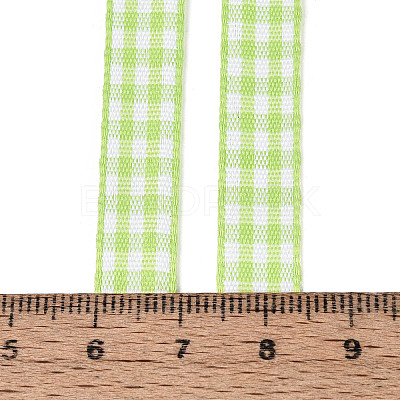 Single Face Plaid Polyester Satin Ribbon SRIB-T009-10E-1