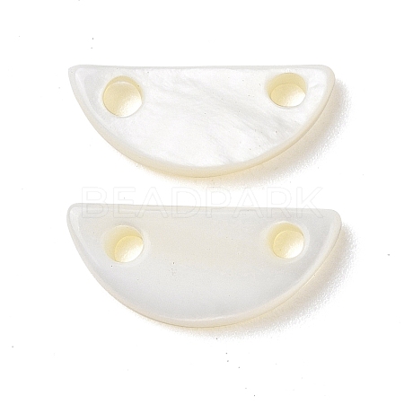 Natural Freshwater Shell Connector Charms SHEL-H001-11-1