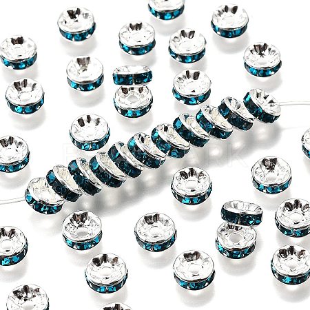 Brass Grade A Rhinestone Spacer Beads RB-A014-Z8mm-06S-1