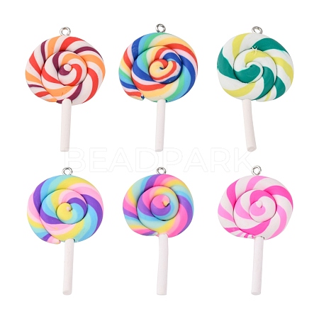 Handmade Polymer Clay Big Pendants X-CLAY-Q240-007-1