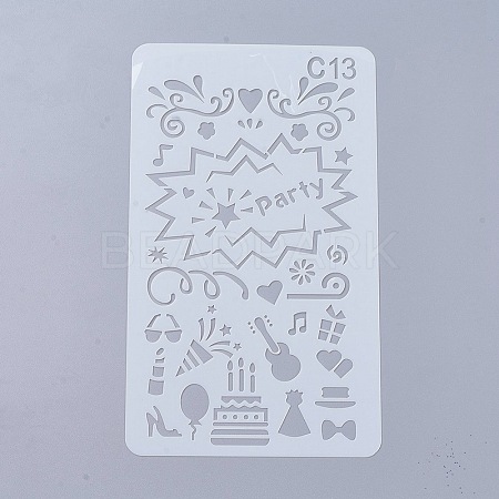 Plastic Reusable Drawing Painting Stencils Templates DIY-WH0047-13-1