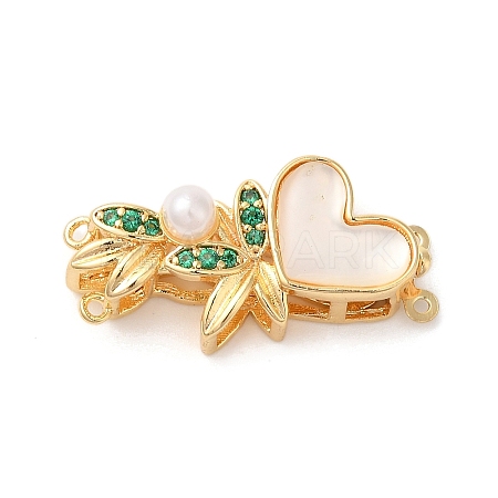 Brass Micro Pave Cubic Zirconia Box Clasps KK-A227-18G-1