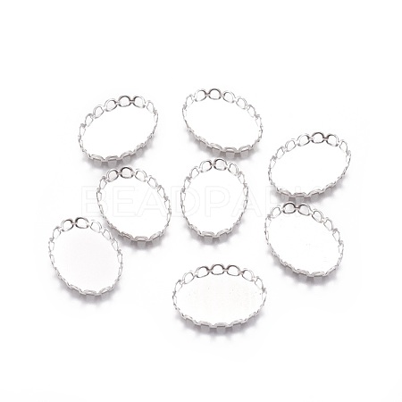 Tarnish Resistant 316 Surgical Stainless Steel Lace Edge Bezel Cups STAS-I118-06P-01-1