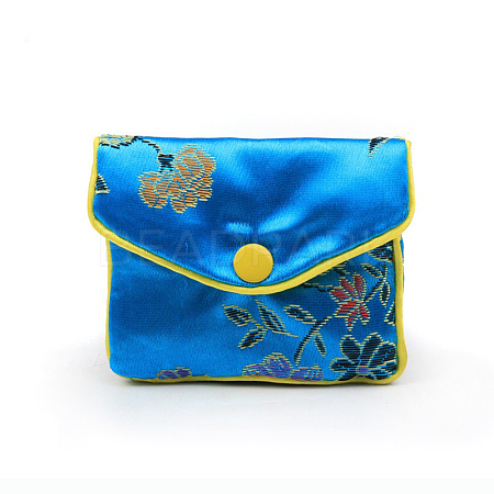 Chinese Style Rectangle Cloth Zipper Pouches CON-PW0001-091A-05-1