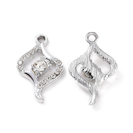 Alloy Crystal Rhinestone Pendants ALRI-H004-18P-1