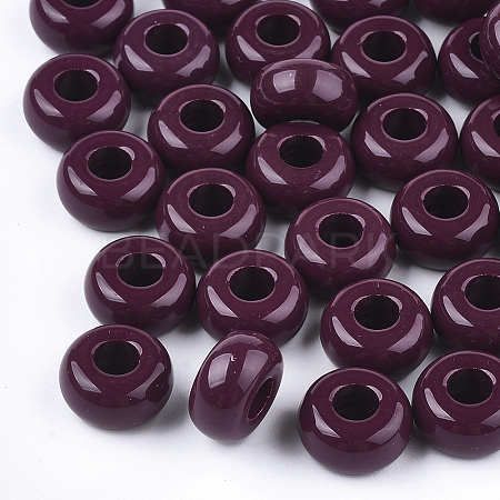 Opaque Acrylic European Beads LS-X-SACR-T344-06D-1